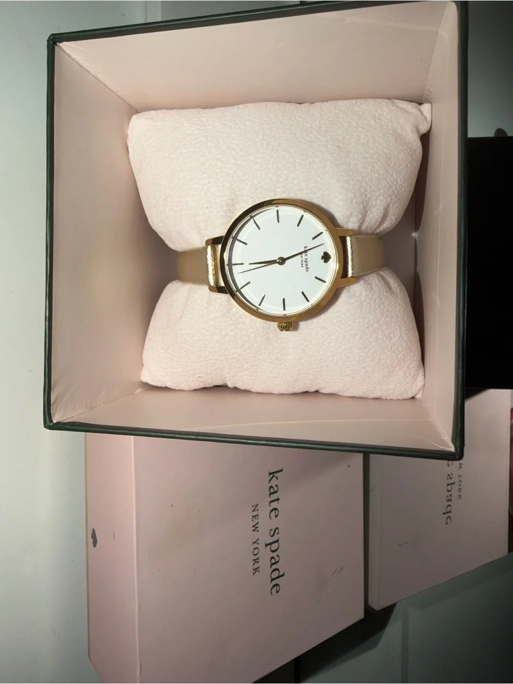 kate spade Gold Tone Watch with White Dial